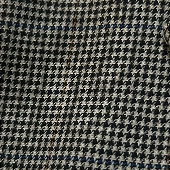 JoS A Bank Wool Silk Jacket Sport Coat Brown Houndstooth Men's 46R 2 Buttons - Picture 4 of 7